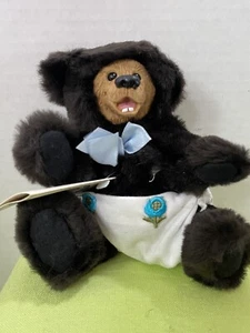 Kimbearly Originals Fur Bear Mini Baby ZACK Diaper Cloth 19047 Jointed VTG NEW - Picture 1 of 8