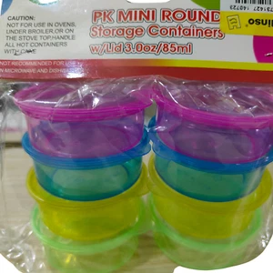 8 pcs Mini Containers with lids  Jars Freezer Storage Plastic Con New - Picture 1 of 6
