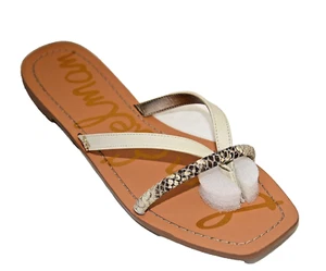 $169 NEW Sam Edelman Abbey Ivory Sandals Shoes Flats 10.5 40.5 sale - Picture 1 of 2
