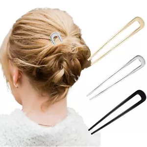 3pcs French Hair Pin hair Sticks U-Shaped French Pins Metal Hair Pins for Wom... - Picture 1 of 7
