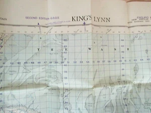 Kings Lynn dated 1952 British War Office sheet MAP ordnance survey original - Picture 1 of 6