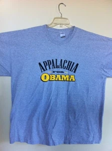 ORIGINAL 2008 APPALACHIA FOR OBAMA President Election T-SHIRT Coal Mine RARE - Picture 1 of 1