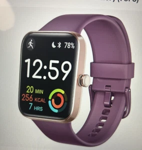 Letsfit E21-PRGD Smartwatch (burgundy & rose gold) - Zdjęcie 1 z 4