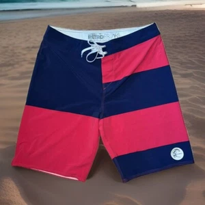 O'Neill Retro Freak Red Navy Blue Board Shorts Mens Swim Trunks Sz 30 Small EUC - Picture 1 of 15