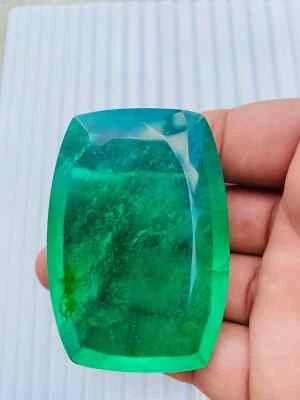 Piedra preciosa suelta certificada corte cojín verde colombiano natural 225 quilates Foto 1 de 4