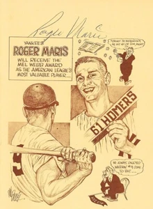 1962 Roger Maris Signed Baseball Writers Association 23rd Annual Program JSA - Picture 1 of 6