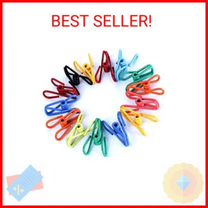 Riveda 30 Pack Assorted Chip Bag Clips Utility - PVC 2 Inch Coated Colorful Seal - Picture 1 of 2