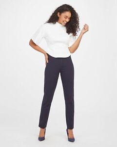 Women's The Perfect Pant Slim Straight Pants Spanx Black Size S Petit$138 20254Q
