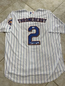 JERRY SEINFIELD MARV THRONEBERRY NEW YORK METS SIGNED JERSEY BECKETT COA AUTO - Picture 1 of 5