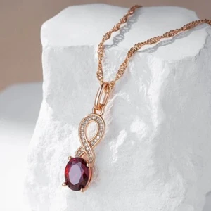 Edle Damen Halskette 585 RG Roségold | 45+5cm | Anhänger Schmuck - Bild 1 von 4
