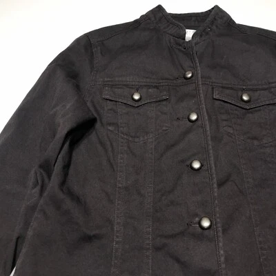 Geoffrey Beene Sport Jacket Womens Size 6 Button Down Faded Black Long Sleeve - Image 1 of 4