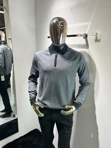 ZILLI Long Sleeve Zipped Polo Shirt Size 48 / S (100% Authentic & New) - Picture 1 of 7