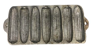 Molde para magdalenas de aluminio fundido pan de maíz vintage para hornear 7 orejas de maíz - Imagen 1 de 12