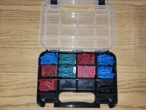 Posi-Lock/Tap 134 PIECES VALUE PACK w/ Case 24-6 GAUGE &Fuse Holder #BLACKKIT134 - Picture 1 of 7