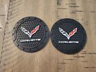 Corvette Car Coasters Non-Slip Silicone Coasters For Cup Holders 2 Pieces