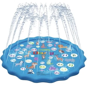 Sprinkler & Splash Play Mat for Kids, Splash Pad for Wading and Learning, 68” - Picture 1 of 3