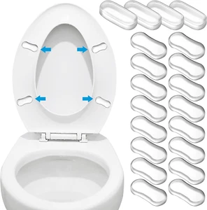 20 Pieces Toilet Seat Bumpers, Universal Toilet Lid Bidet Replacement Bumper Kit - Picture 1 of 7