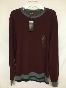 Tasso Elba Men's Merino Wool Blend Sweater 100069693MN XL Wine NWT $75 - Picture 1 of 2