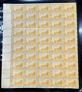 California Gold Miner Pioneers Sheet of Fifty 3 Cent Postage Stamps Scott 997 - Picture 1 of 6