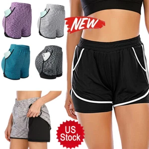 Ladies Casual Shorts Gym Fitness Running Shorts Comfortable Yoga Pants Brand New - Picture 1 of 32