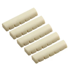 5pcs Ivory ABS Acoustic Guitar Nut 43mmx6mmx9.3mm Slotted 6 String - Imagen 1 de 4