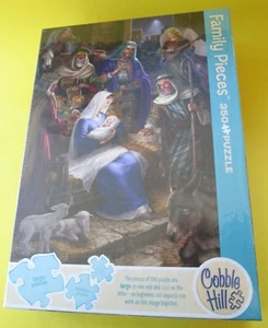 New/ SEALED Cobble Hill Puzzle HOLY NIGHT 350 Family Pieces in 3 Different Sizes - Picture 1 of 6