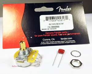 Genuine Fender CTS 250k Pot Split Shaft Guitar Volume/Tone Control Potentiometer - Picture 1 of 1