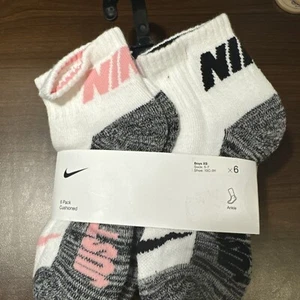 Nike Boys Kid's XS Cushioned Logo Ankle Socks 6 Pairs Size 10c-3y - Picture 1 of 7