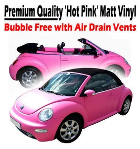 1520mm x 500mm Matt / Matte Hot Pink Air Drain Vinyl - Car Wrap Sticker - Picture 1 of 1