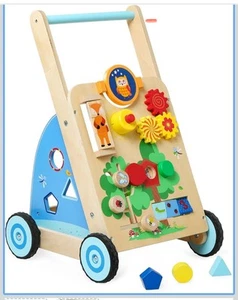 Wooden Baby Walker, Activity Walk, Toddler Push Walking Toy, Learning Activity - Picture 1 of 8