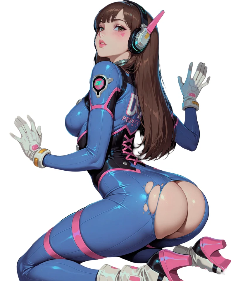Dva OW 防水动漫 Waifu 贴纸 6 英寸汽车贴花 — 第 1/1 张图片