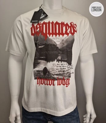 Dsquared2 Horror Lodge Mens T Shirt White Large Brand New Authentic RRP £315 - Image 1 of 4