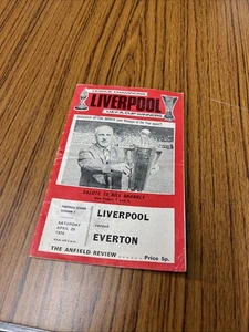 Fußball Programm Liverpool vs Everton 1974 Vintage - Bild 1 von 4