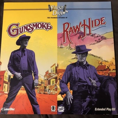 Gunsmoke & Raw Hide Premier Episodes Laserdisc Clint Eastwood - Image 1 of 4