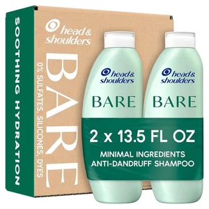 Head & Shoulders BARE Dandruff Shampoo Twin Pack, Soothing Hydration, Sulfate... - Picture 1 of 9