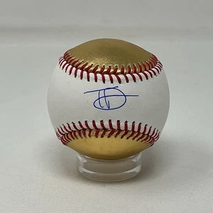 Tommy DeVito Autografo Firmato NFL New England Patriots Gold ROML Baseball JSA - Foto 1 di 3