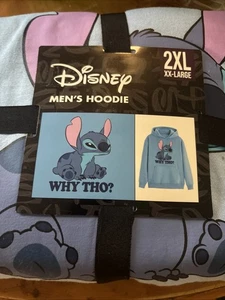 Disney 2xl Stitch Hoodie "Why Tho" Herren Kapuzenpullover - Bild 1 von 2