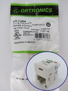 Ortronics OR-TJ600 TracJack CAT6 Jack Blanco Niebla ~STSI - Imagen 1 de 3