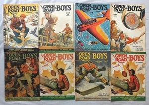 Vintage used THE OPEN ROAD FOR BOYS MAGAZINES (8) 1939-1940 - Imagen 1 de 10