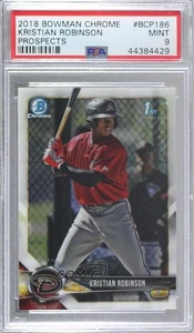 2018 Bowman Chrome Prospects Kristian Robinson #BCP186 PSA 9 MINT - Picture 1 of 4