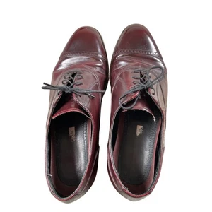 Florsheim Herren Burgunderrot Leder Schnürschuhe Oxford Elegant Schuhe Größe 8 11 - Bild 1 von 5