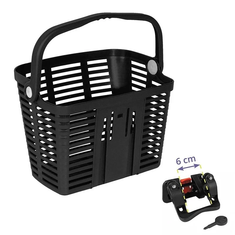 Cesta frontal de plástico preto Plaza diâmetro de liberação rápida: 6cm - Imagem 1 de 1