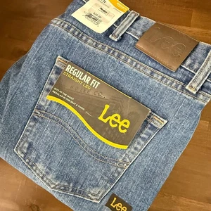 Lee Regular Fit Straight Leg Jeans Mens 40x32 Blue Denim Cotton Blend - Picture 1 of 6