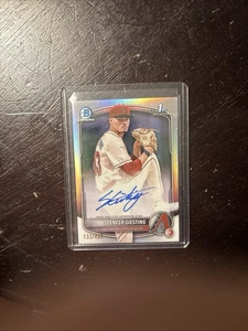 Bowman Chrome 2025 - Prospect Autographs Spencer Giesting, refractor/499 - Imagen 1 de 2