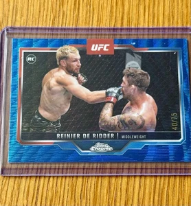 2025 Topps Chrome UFC REINIER DE RIDDER RC Rookie Blue Refractor /75 - Bild 1 von 5