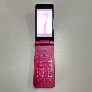 SHARP AQUOS KEITAI RED SH-N01 Android Flip Phone Unlocked 601SH Used Japan - Picture 1 of 8