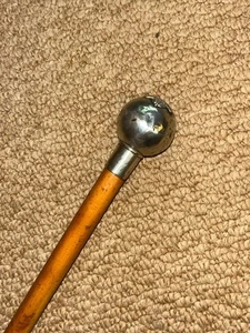 Interwar Military The Devonshire Regiment Swagger Stick - Hallmarked 1921 Silver - Picture 1 of 8