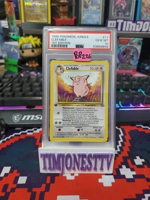 ( POP 226 ) PSA 10 1ST EDITION Clefable Jungle #17 POKEMON GEM MINT VINTAGE  - Image 1 of 2