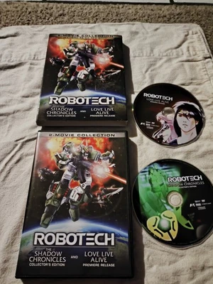 Robotech 2-Movie Collection OOP DVD Shadow Chronicles / Love Live Alive RARE - Image 1 of 3