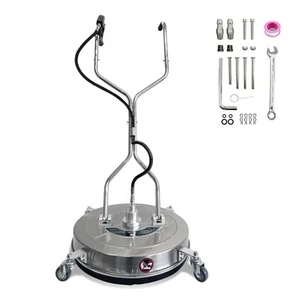 30" Pressure Washer Surface Cleaner with 4 Wheels - Stainless Steel Dual Hand... - Picture 1 of 8